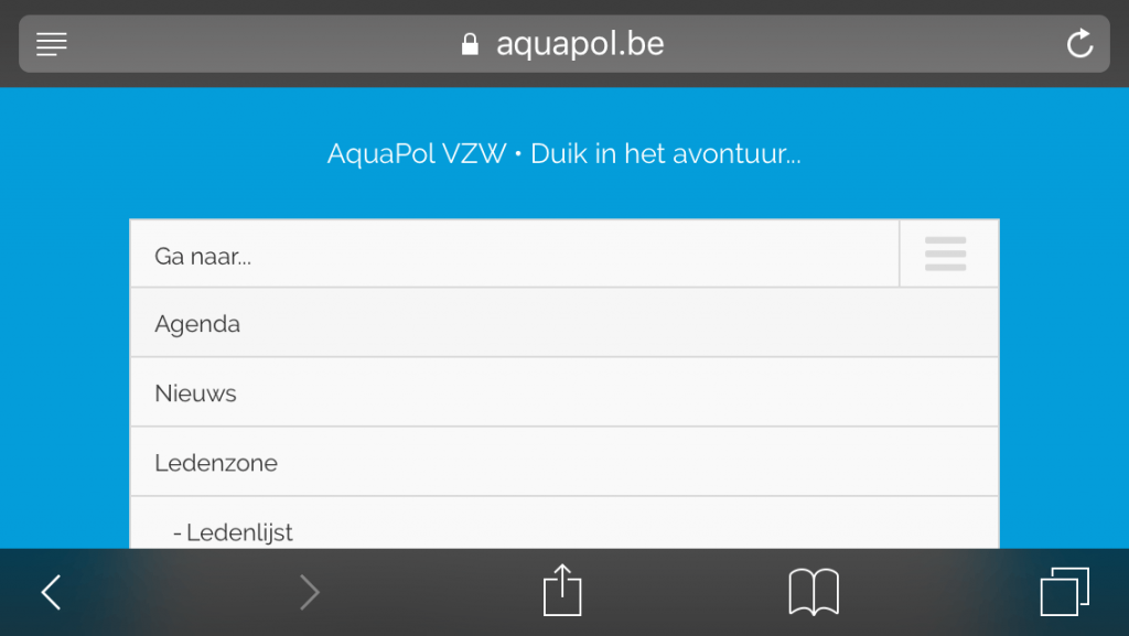 Menu op smartphone - J. Van Laere